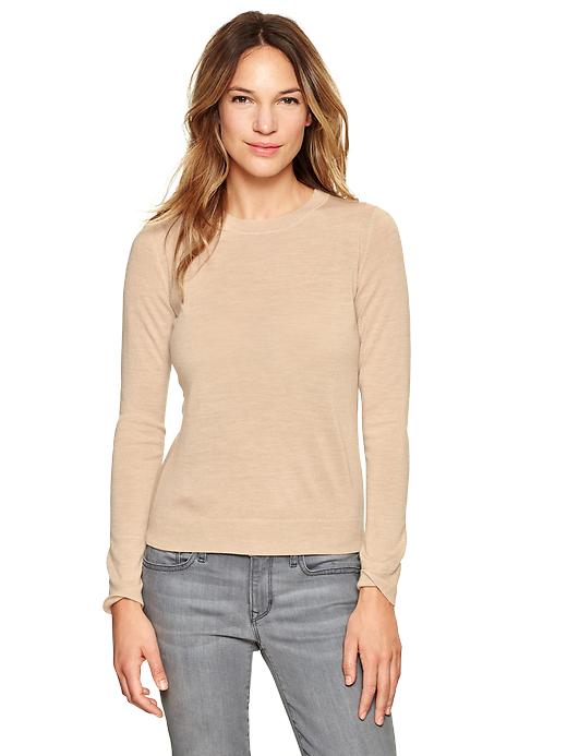 1 of 8 showing, with the color oatmeal of product Merino sweater