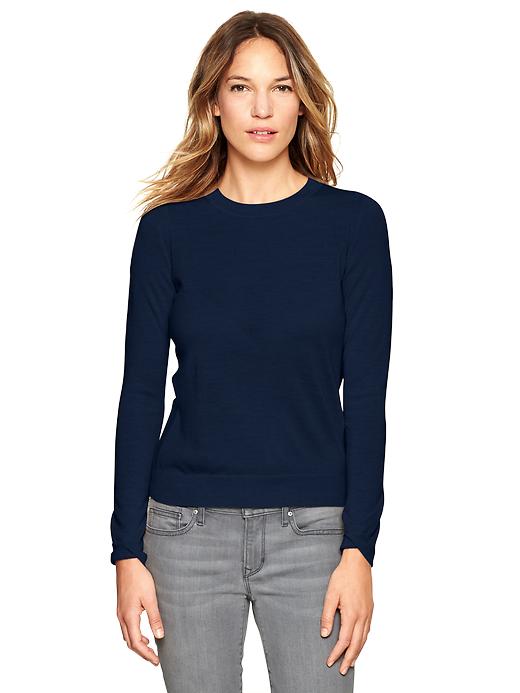 1 of 8 showing, with the color navy of product Merino sweater