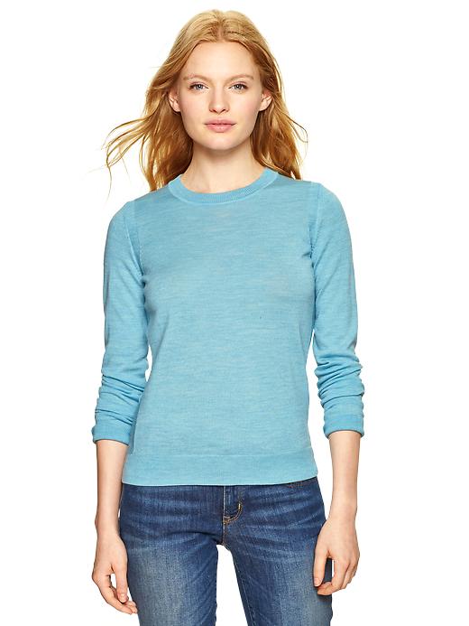 1 of 8 showing, with the color blue of product Merino sweater