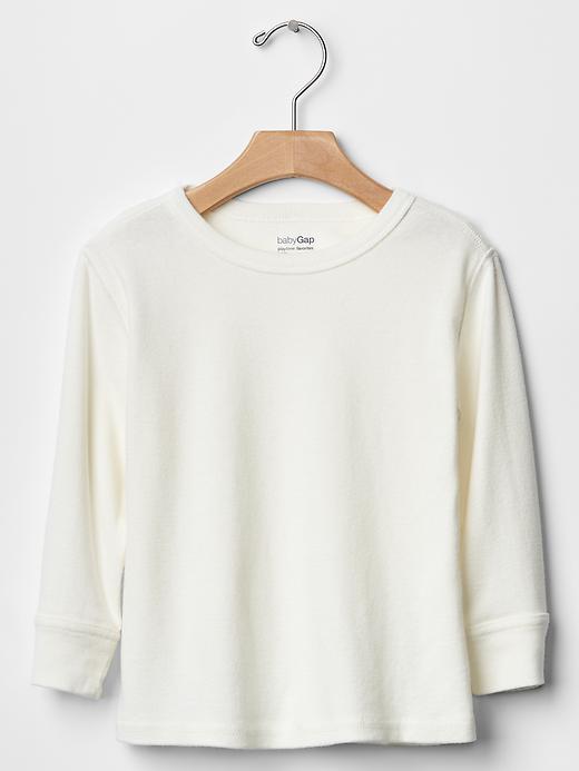 1 of 8 showing, with the color off white of product Solid tee