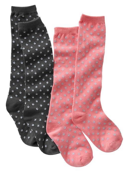 1 of 8 showing, with the color bas multi of product Lurex star knee-high socks (2-pack)