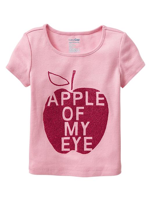 1 of 8 showing, with the color new rose crystal of product Glitter graphic tee