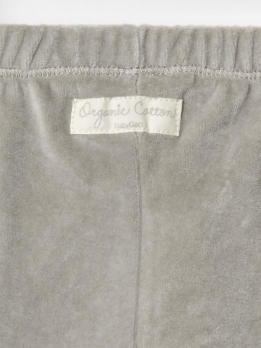 2 of 8 showing, with the color oxide grey of product Organic velour footed pants