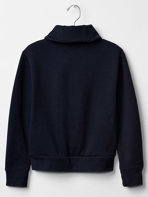 2 of 8 showing, with the color blue galaxy of product Shawl neck sweatshirt