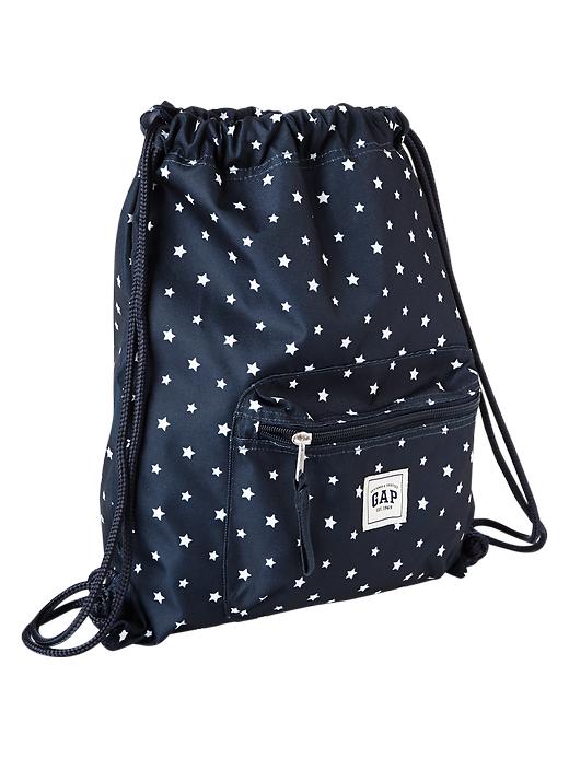 1 of 8 showing, with the color blue galaxy of product Drawstring backpack