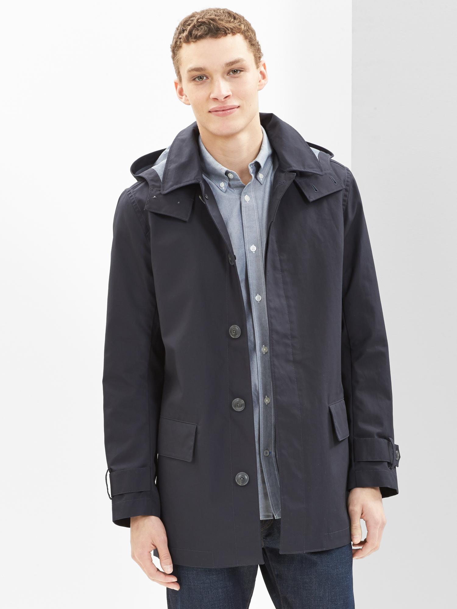 Hooded mac jacket