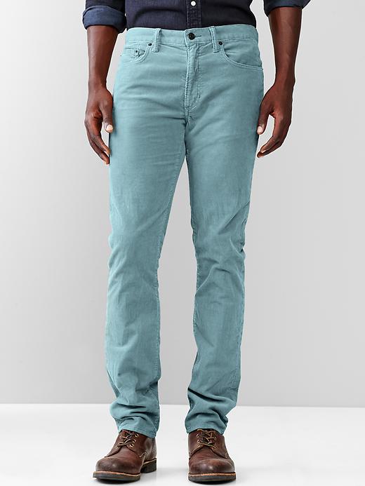 1 of 8 showing, with the color blue slate of product 1969 cord (slim fit)