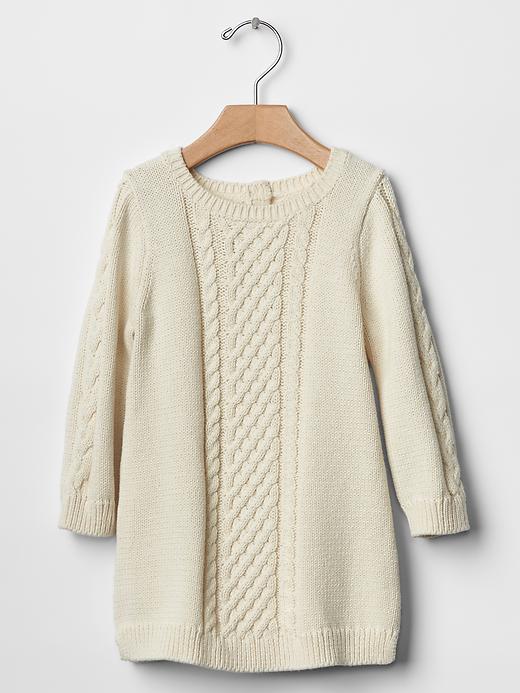 1 of 8 showing, with the color bleach of product Cable knit dress
