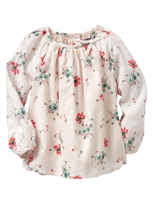 1 of 8 showing, with the color bleach of product Shirred floral top
