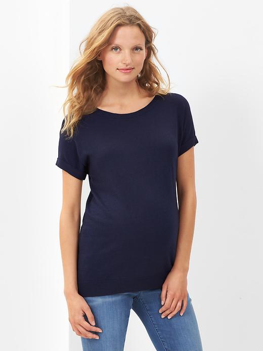 【COSYHARU】24SS 99 Raglan short sleeve knit Navy The official online store of COSYHARU | 60% - Asian Fashion
