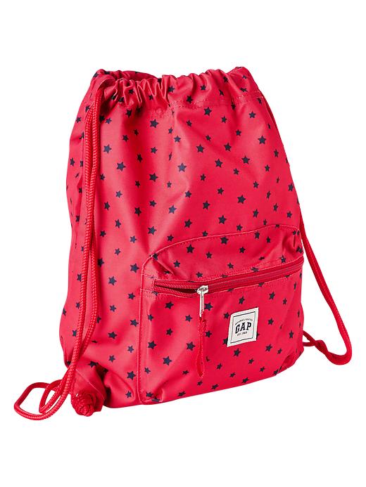 1 of 8 showing, with the color strawberry field of product Drawstring backpack