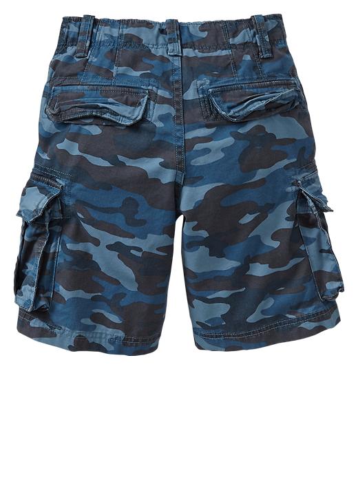 2 of 8 showing, with the color blue camo of product Camo cargo shorts