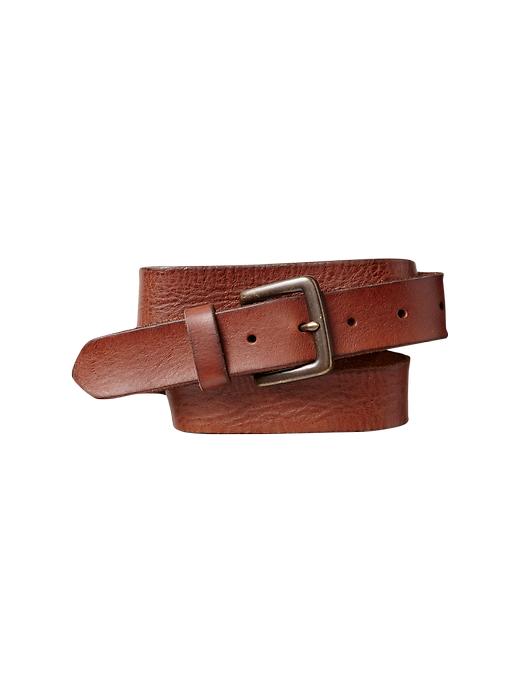 View large product image 1 of 1. Textured leather belt