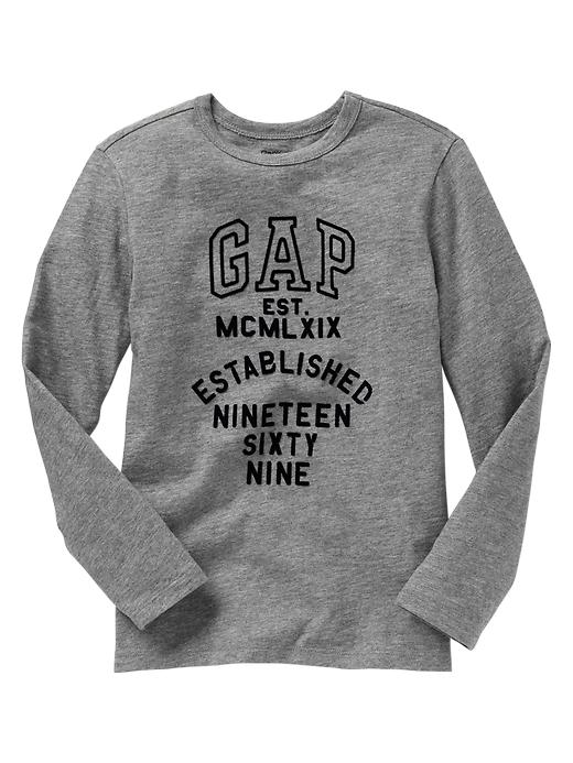 1 of 8 showing, with the color gray of product Logo slub tee