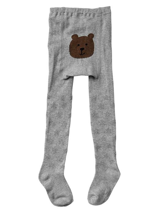 1 of 8 showing, with the color light heather gray of product Starry bear tights