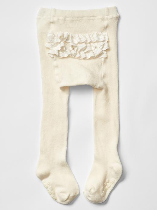 View large product image 1 of 2. Tiered ruffle tights