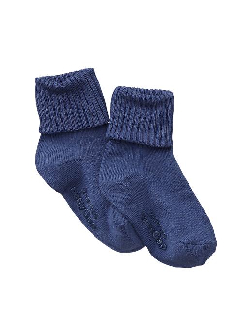 1 of 8 showing, with the color deep sailor blue of product Triple-roll socks