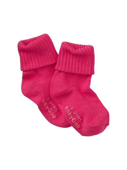 1 of 8 showing, with the color bright claret of product Triple-roll socks