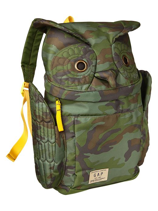 Image number 1 showing, Camo owl backpack