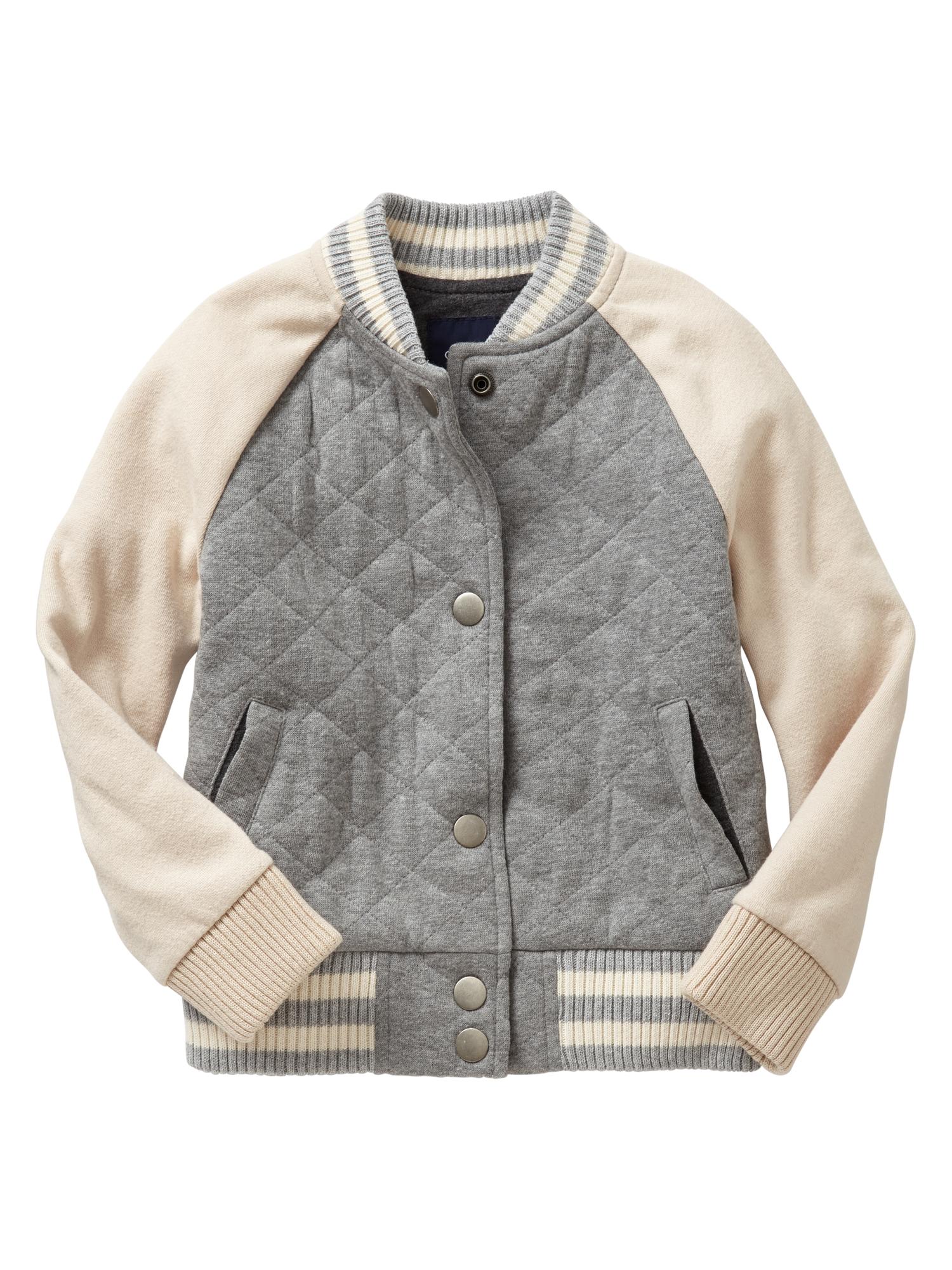 Quilted varsity jacket Gap