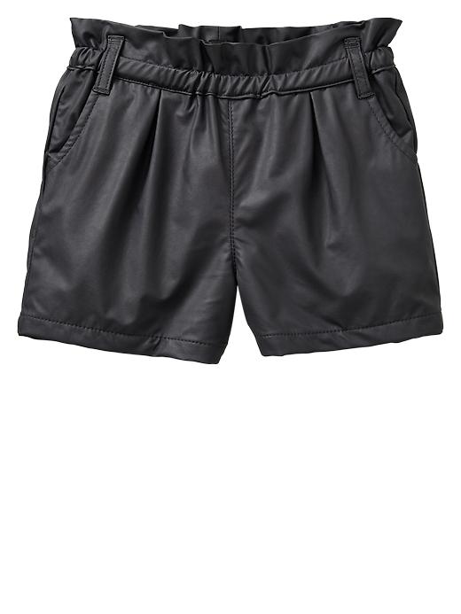 1 of 8 showing, with the color cast iron of product Ruffle-trim shorts