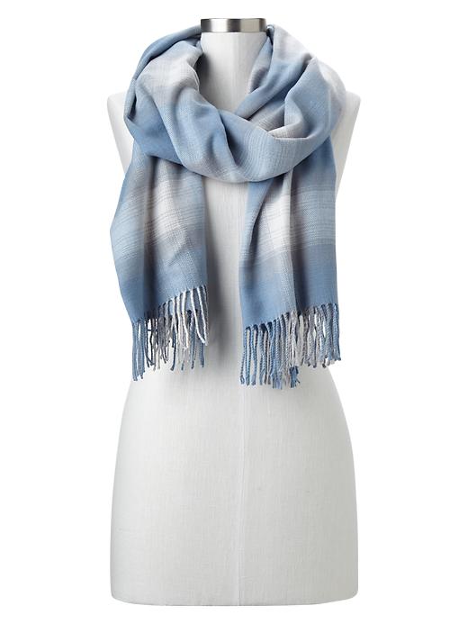 1 of 8 showing, with the color sloe gin of product Cozy plaid scarf