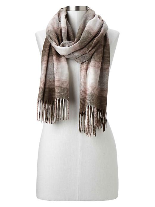 View large product image 1 of 1. Cozy plaid scarf