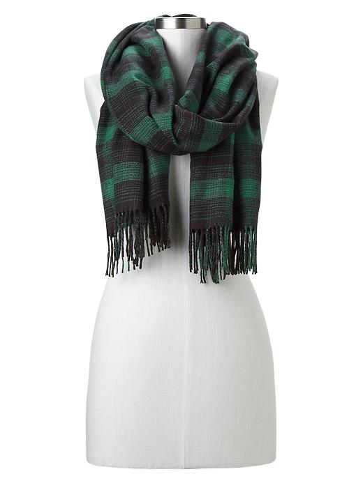 View large product image 1 of 1. Cozy plaid scarf