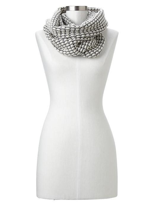 1 of 8 showing, with the color cream of product Two-tone waffle cowl scarf