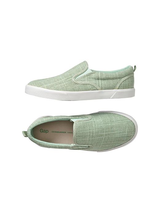 View large product image 1 of 1. Lurex woven slip-on sneakers