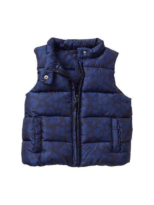 1 of 8 showing, with the color dark night of product Warmest printed puffer vest