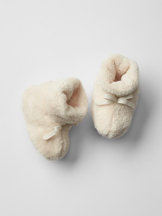 1 of 8 showing, with the color ivory frost of product Sherpa booties