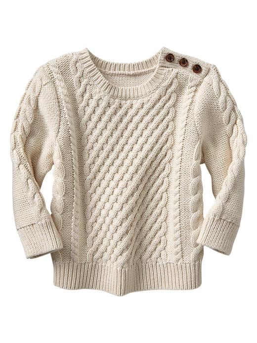 1 of 8 showing, with the color bleach of product Cable knit sweater