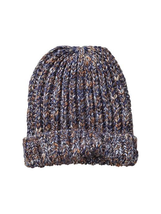 1 of 8 showing, with the color blue space dye of product Chunky marled beanie