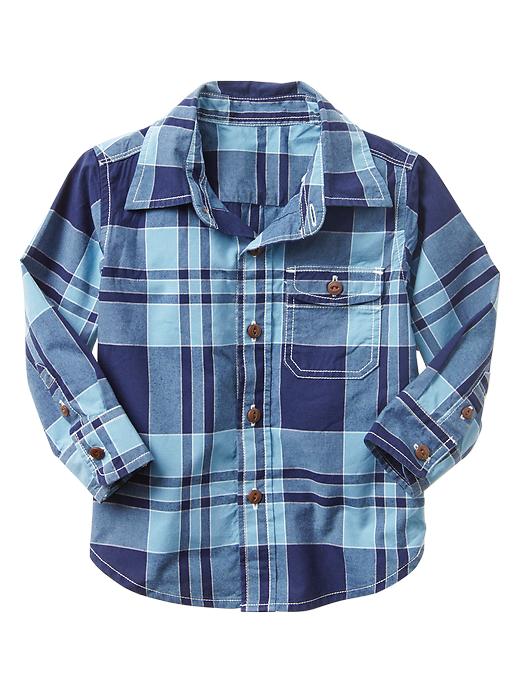 1 of 8 showing, with the color baha blue of product Plaid shirt