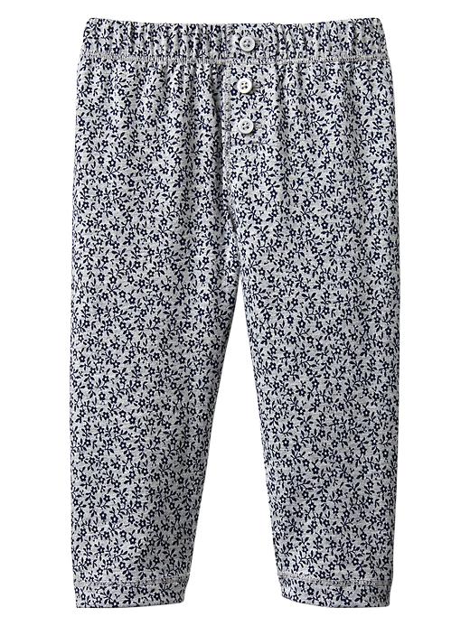 1 of 8 showing, with the color navy print of product Button leggings