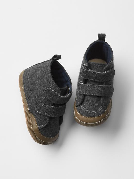 1 of 8 showing, with the color heather grey of product Flannel sneakers