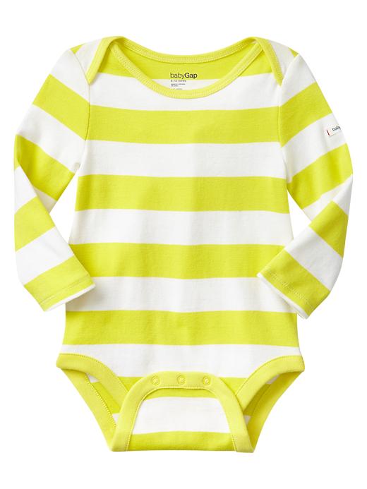 1 of 8 showing, with the color yellow stripe of product Long-sleeve bodysuit