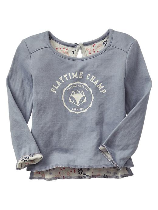 1 of 8 showing, with the color blue star of product Double-knit graphic tee