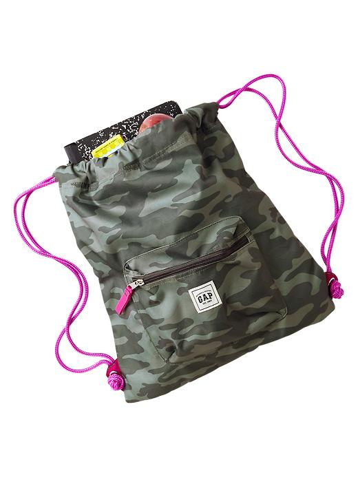 2 of 8 showing, with the color walden green of product Drawstring backpack
