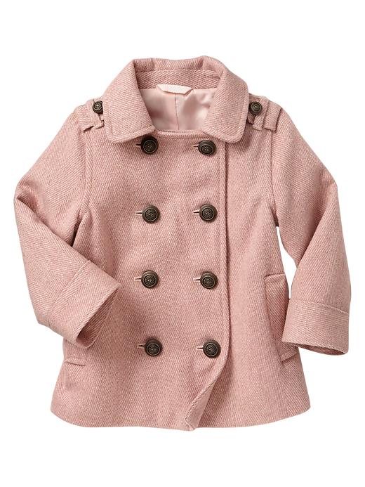 1 of 8 showing, with the color wispy pink of product Wool peacoat