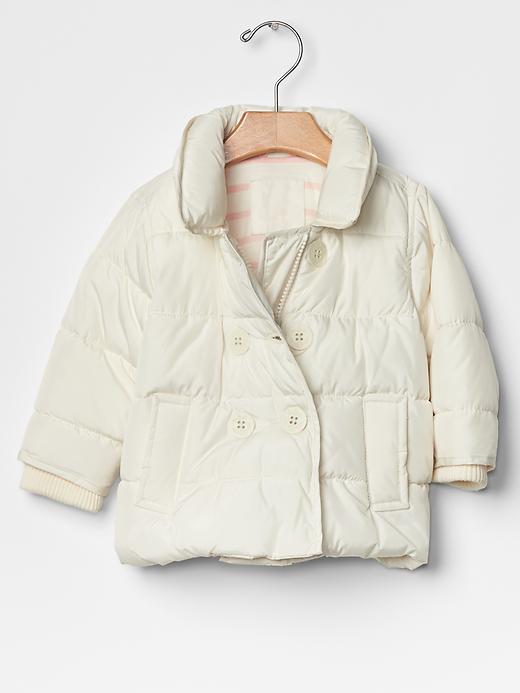 2 of 8 showing, with the color ivory frost of product Warmest peacoat puffer
