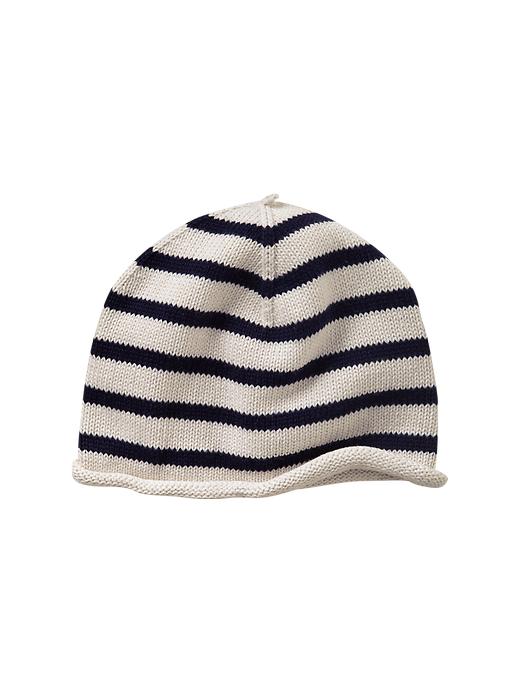 View large product image 1 of 1. Stripe sweater hat