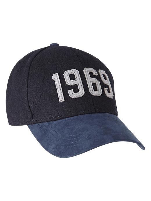 1 of 8 showing, with the color deep sailor blue of product 1969 logo wool hat