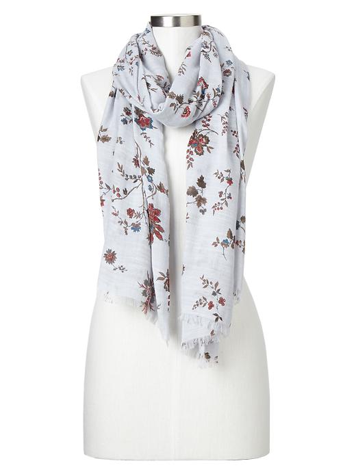 1 of 8 showing, with the color light gray of product Floral scarf