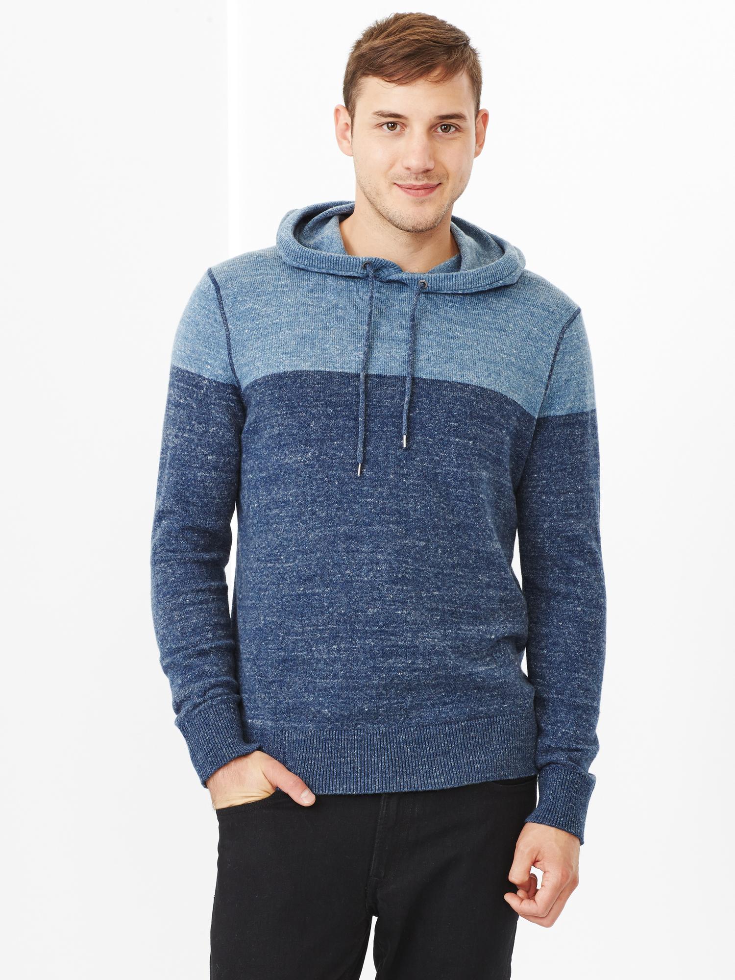 Hooded colorblock sweater Gap