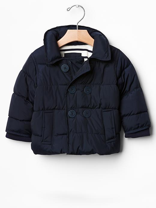 2 of 8 showing, with the color dark night of product Warmest peacoat puffer