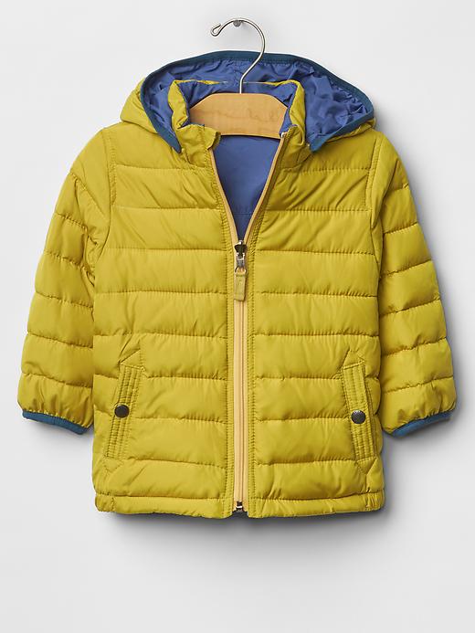 1 of 8 showing, with the color sulpha green of product Warmest reversible puffer jacket