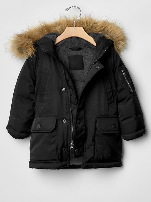 1 of 8 showing, with the color true black of product Warmest down snorkel jacket