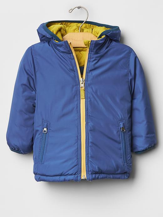 2 of 8 showing, with the color sulpha green of product Warmest reversible puffer jacket
